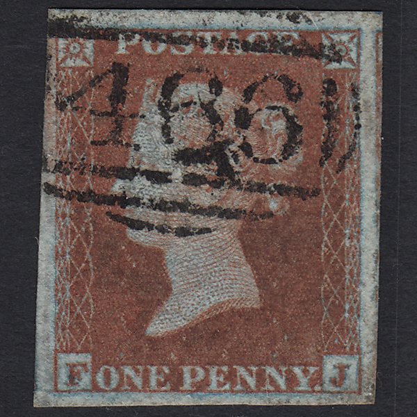 GB QV 1841 1d (Plate 134) SG8-B2(1) FJ FU 4 Good Margins Liverpool 466