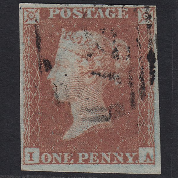 GB QV 1841 1d Red-brown (Plate 100) SG8-B1(1) IA VFU 4M Imperf Light Cancel