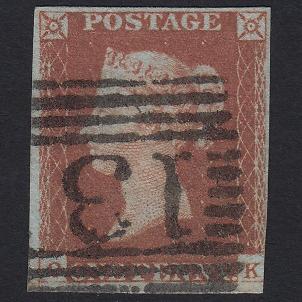 GB QV 1841 1d Red-brown (Plate 74) SG8-B1(1) OK GU 3 Margins Edinburgh 131