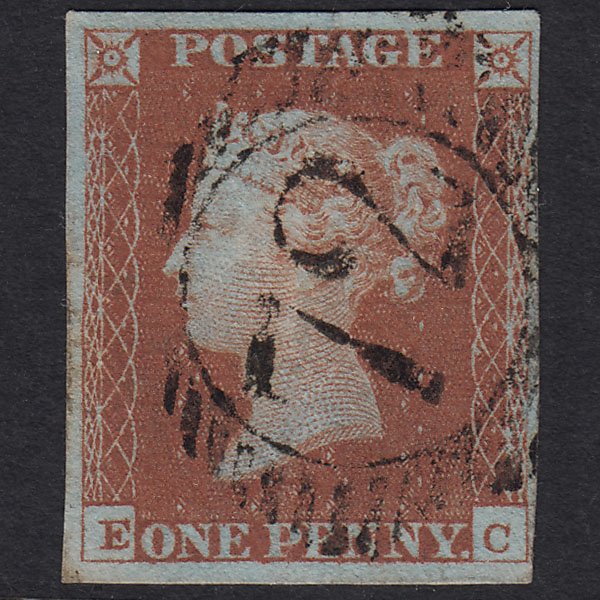 GB QV 1841 1d Red-brown (Plate 56) SG8-B1(1) EC GU 4 Margins London D&S 72