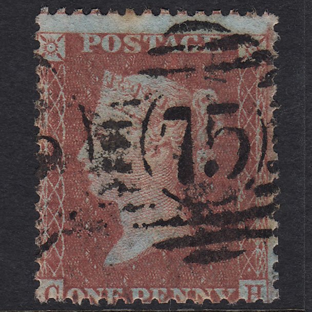 GB QV 1856 1d Red-brown (Plate 24) SG29-C8(1) CH GU London D&S 75
