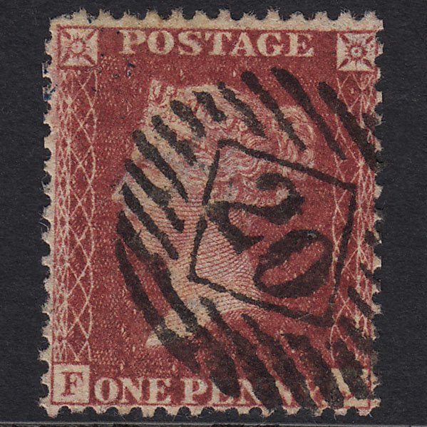 GB QV 1857 1d Deep Rose-red (Plate 58) SG41-C10(4) FJ FU London IS 20
