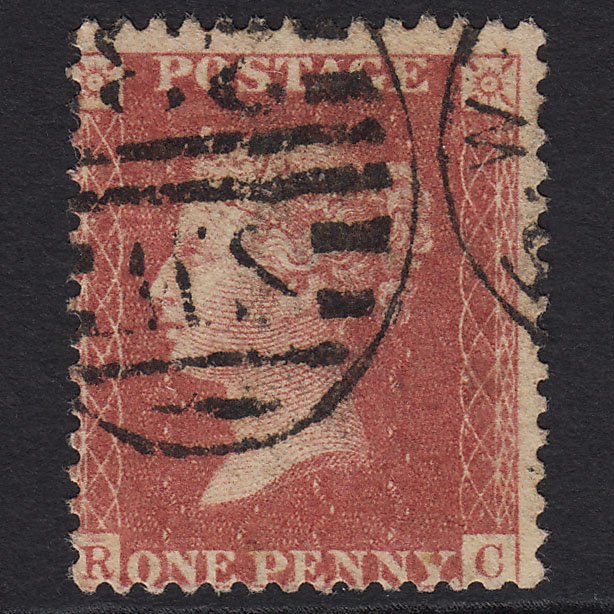 GB QV 1857 1d Rose-red (Plate 38) SG40-C10(1) RC GU London D&S SW23