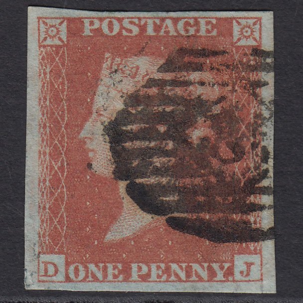 GB QV 1841 1d (Plate 156) SG8-B2(1) DJ GU 4 Good Margins London IS Cancel