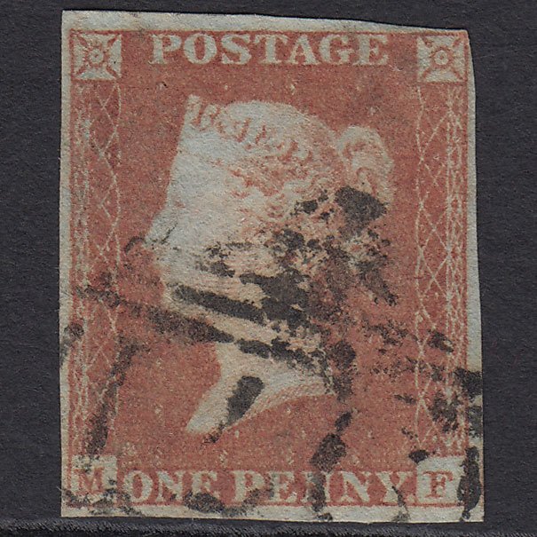 GB QV 1841 1d Red-brown (Plate 90) SG8-B1(1) MF GU 4M Ventnor Iow 971