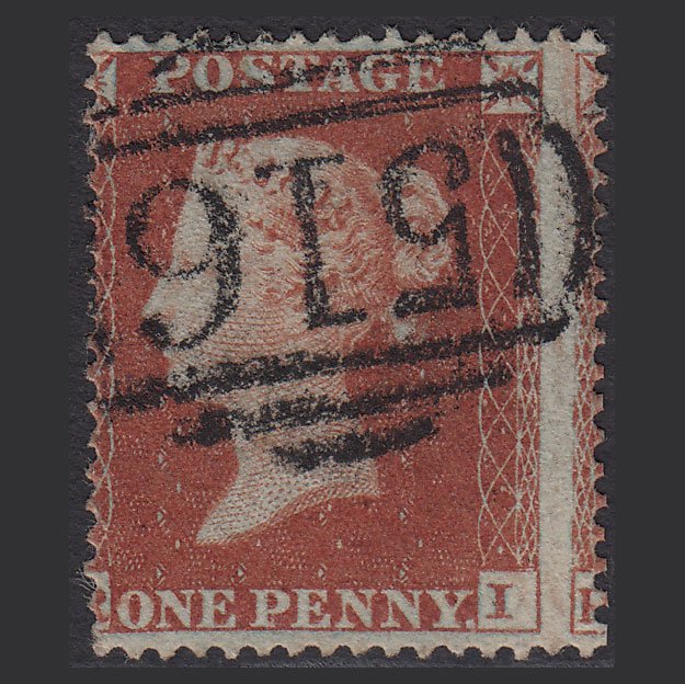 GB QV 1854 1d (Plate 204) SG17-C1(1) RI VFU Marlborough 516 Large Misperf