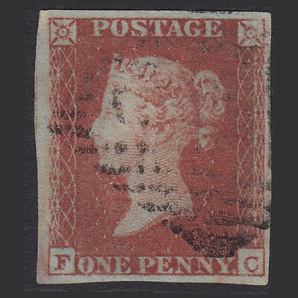 GB QV 1841 1d Red-brown (Plate 170) SG8-B2(1) FC GU 4M Imperf Ireland