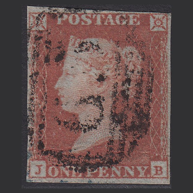 GB QV 1841 1d Red-brown (Plate 126) SG8-B2(1) JB GU 4M Imperf
