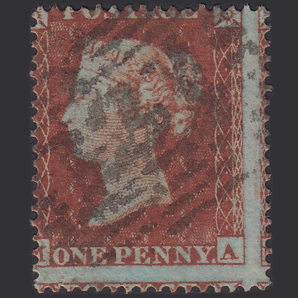 GB QV 1854 1d (Plate 190) SG17-C1(1) MA GU Edinburgh 131 Large Misperf