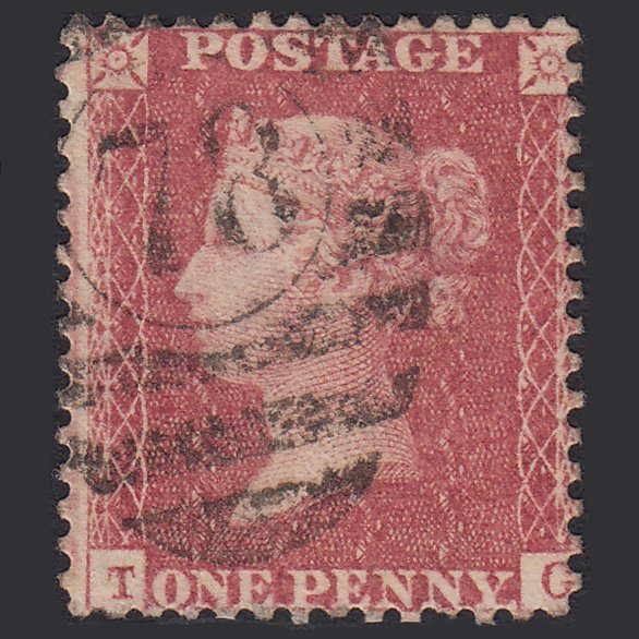 GB QV 1857 1d Rose-red (Plate 59) SG40-C10(1) FU London D&S 78