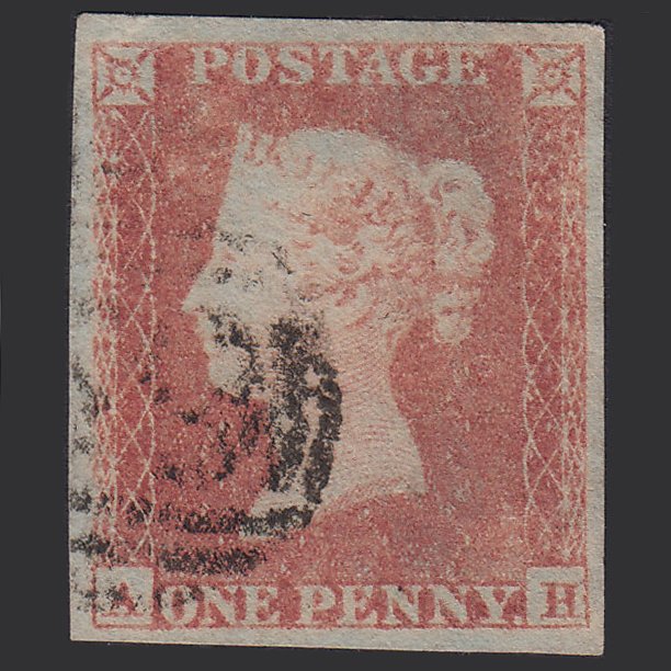 GB QV 1841 1d (Plate 165) SG8-B2(1) AH FU Missing Imprimatur 4 Good Margins