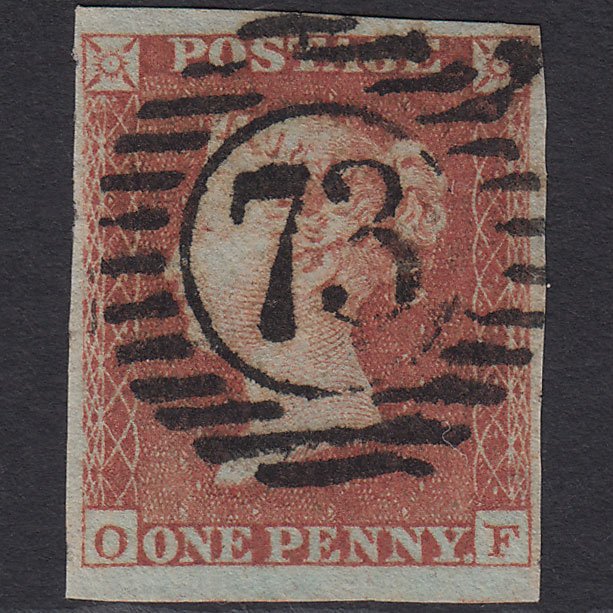 GB QV 1841 1d Red-brown (Plate 162) SG8-B2(1) OF FU 4 Margins London D&S 73
