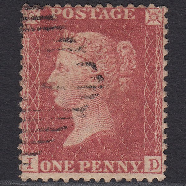 GB QV 1857 1d Rose-red (Plate 47) SG40-C10(1) ID FU Light Irish Cancel