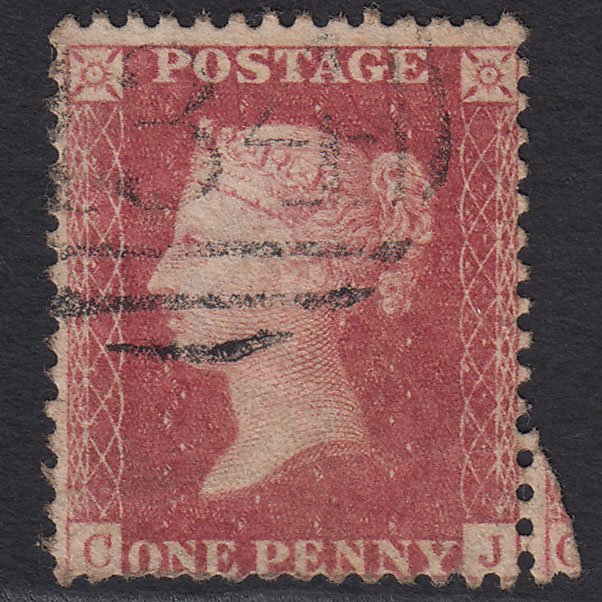 GB QV 1857 1d Rose-red (Plate 48) SG40-C10(1) CJ GU Bristol 134