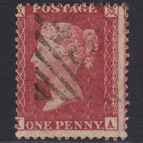 GB QV 1857 1d Deep Rose-red (Plate 36) SG41-C10(4) IA FU Ireland Large Misperf