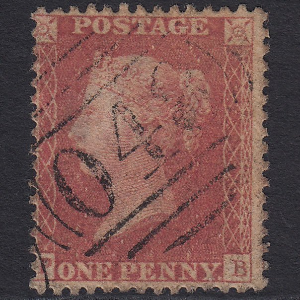 GB QV 1857 1d Rose-red (Plate 66) SG40-C10(1) PB GU Normanton 048