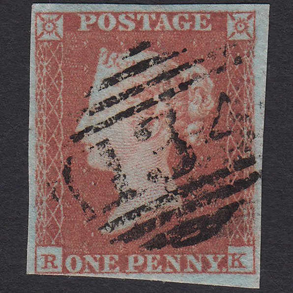 GB QV 1841 1d Red-brown (Plate 97) SG8-B1(1) RK FU 4 Margins Bristol 134