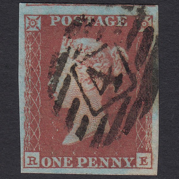 GB QV 1841 1d (Plate 105) SG8-B1(1) RE FU 4 Good Margins London IS 4