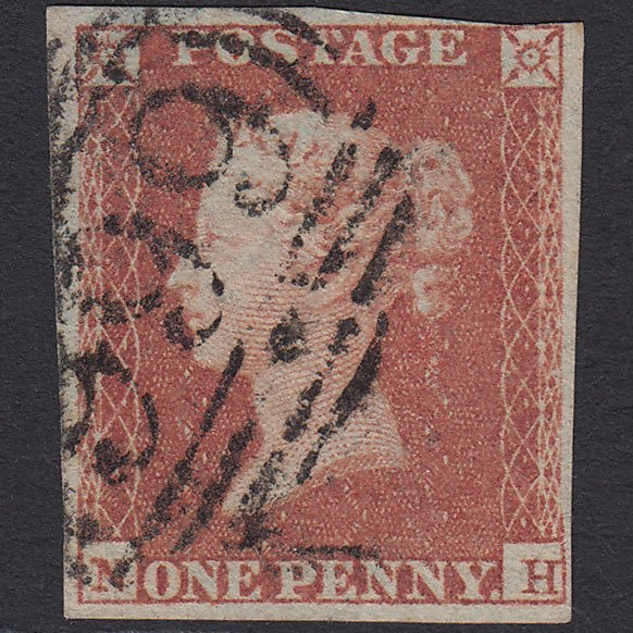 GB QV 1841 1d Red-brown (Plate 96) SG8-B1(1) NH FU nr 4M Ryde Iow 666