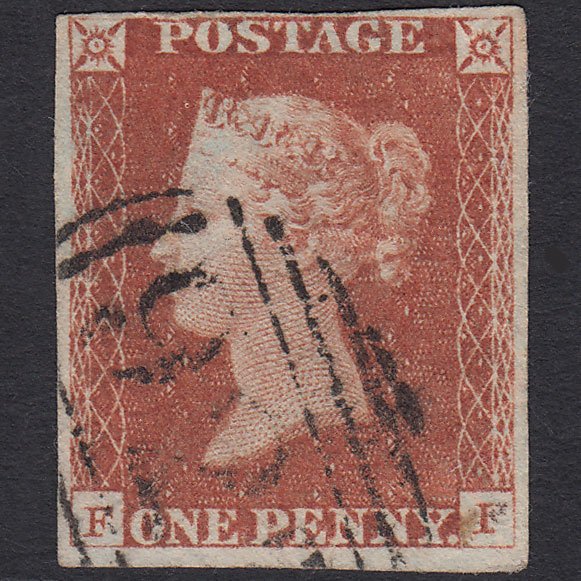 GB QV 1841 1d Red-brown (Plate 68) SG8-B1(1) FI GU 4 Margins Tear