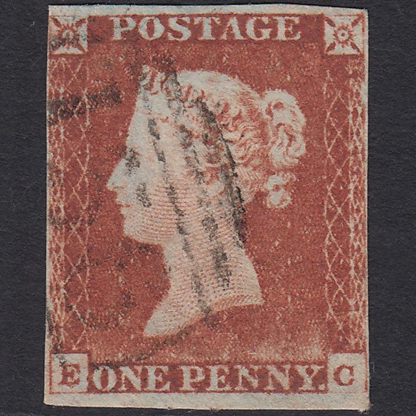GB QV 1841 1d Red-brown (Plate 73) SG8-B1(1) EC FU Brixham 136