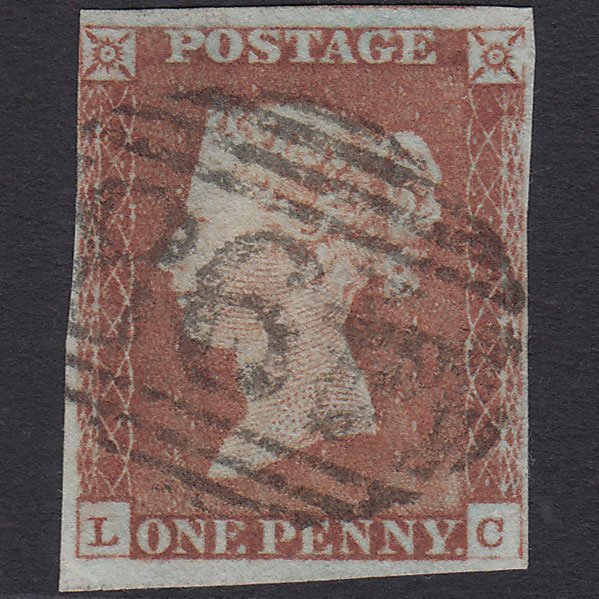 GB QV 1841 1d Pale Red-brown (Plate 68) SG9-B1(3) LC FU nr 4M Manchester 498