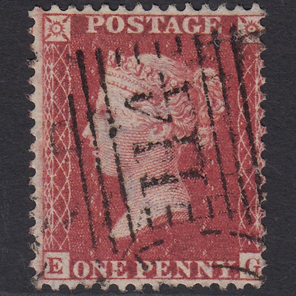 GB QV 1857 1d Deep Rose-red (Plate 37) SG41-C10(4) EG FU Dundee 114