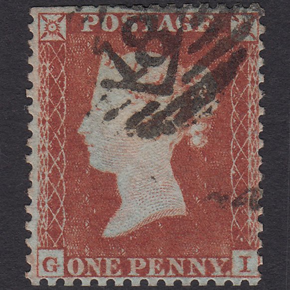 GB QV 1855 1d Red-brown (Plate 204) SG22-C2(1) GI GU London IS 18