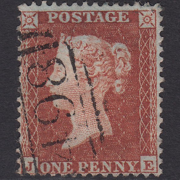 GB QV 1855 1d Red-brown (Plate 202) SG22-C2(1) JE VFU Manchester 498