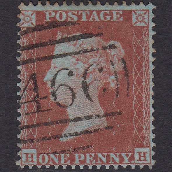 GB QV 1854 1d (Plate 180) SG17-C1(1) HH GU Liverpool 466 Well Centred