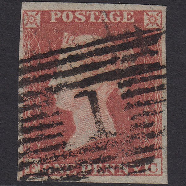 GB QV 1841 1d Red-brown (Plate 157) SG8-B2(1) FC FU 4 Margins Aberdeen 1