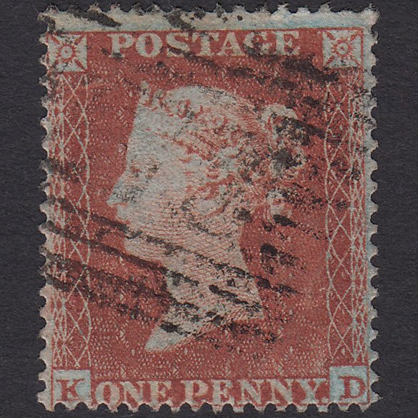 GB QV 1854 1d Red-brown (Plate 195) SG17-C1(1) KD FU Scotland