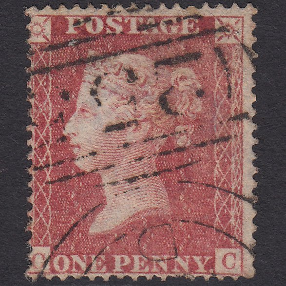 GB QV 1857 1d Rose-red (Plate 38) SG36-C11 CC GU Doncaster 255