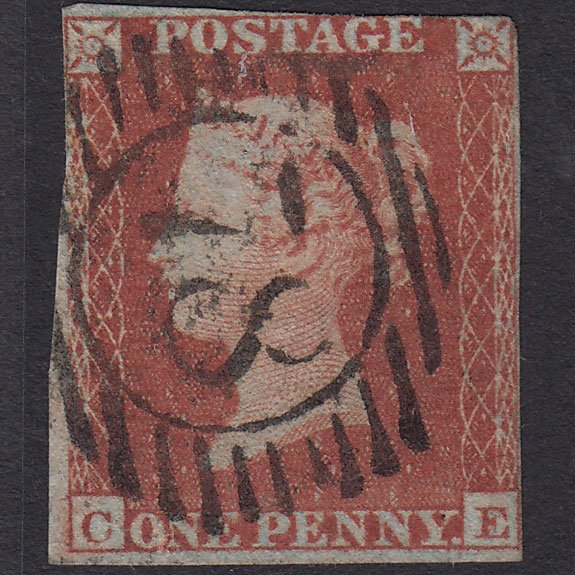 GB QV 1841 1d Red-brown (Plate 150) SG8-B2(1) CE GU London D&S 78
