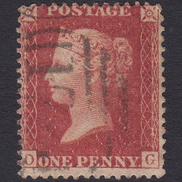 GB QV 1857 1d Rose-red (Plate 59) SG40-C10(1) OG FU