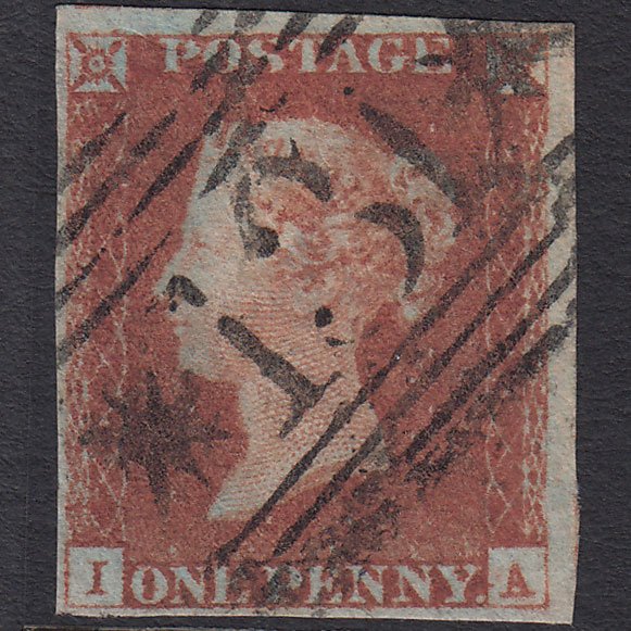 GB QV 1841 1d (Plate 68) SG8-B1(1) Const Var IA FU 4M Edinburgh 131 Stars