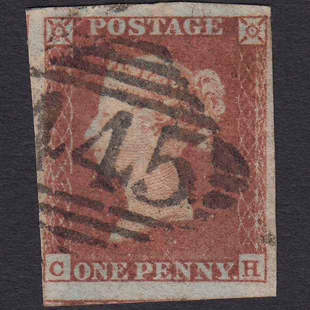 GB QV 1841 1d Red-brown (Plate 97) SG8-B1(1) CH GU 4 Margins Waterford 445