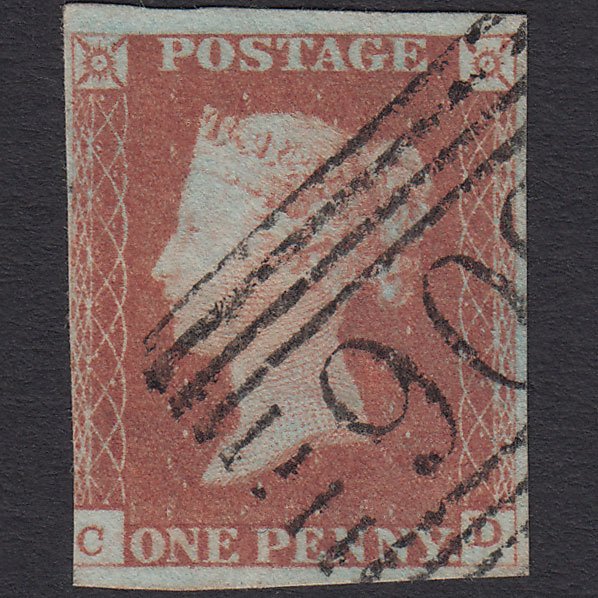 GB QV 1841 1d Red-brown (Plate 72) SG8-B1(1) CD FU 3 Margins