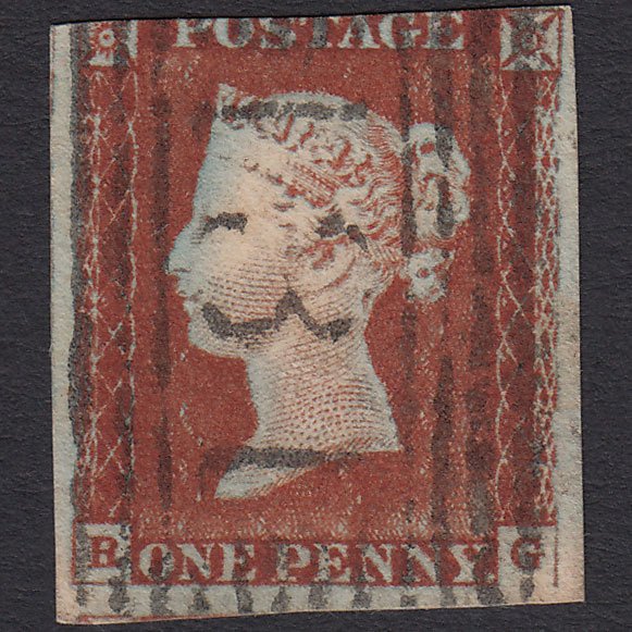 GB QV 1841 1d Pale Red-brown (Plate 46) SG9-B1(3) RG FU 3m Edinburgh 131