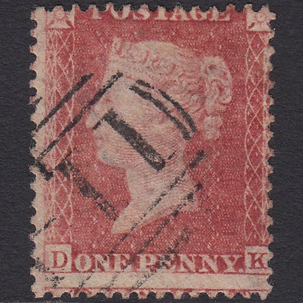 GB QV 1857 1d Rose-red (Plate 59) SG40-C10(1) DK FU Large Misperf