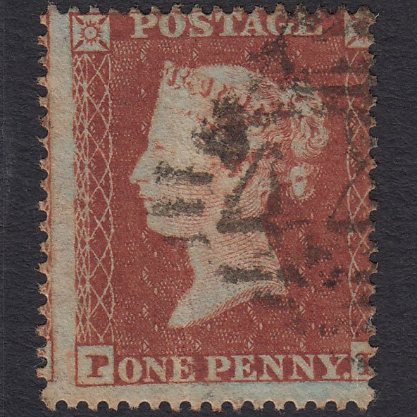 GB QV 1854 1d Red-brown SG17-C1(1) P? GU Ireland Large Misperf