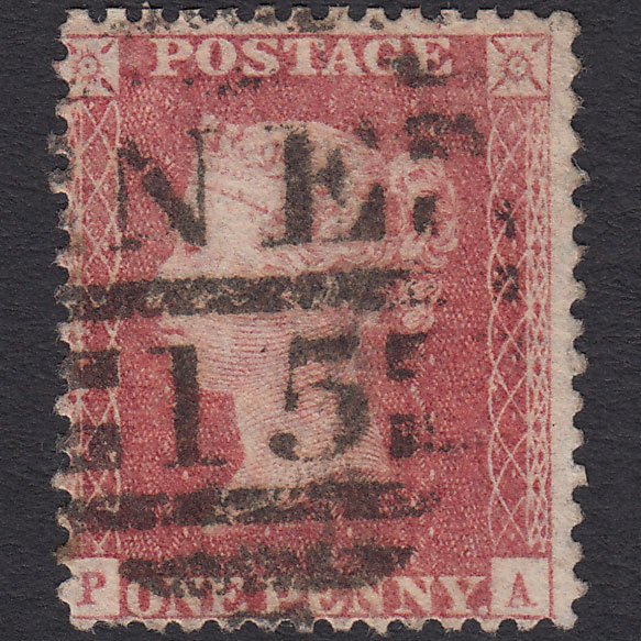 GB QV 1857 1d Rose-red (Plate 62) SG40-C10(1) PA GU London D&S NE15