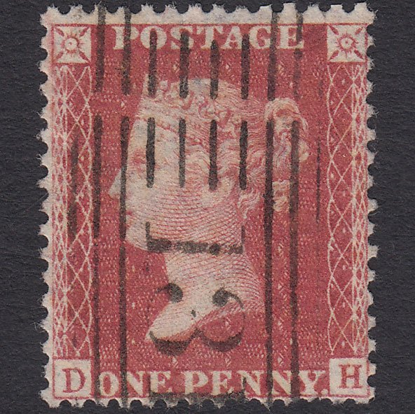 GB QV 1857 1d (Plate 44) SG40-C10(1) DH GU Edinburgh 131 Roller Cancel