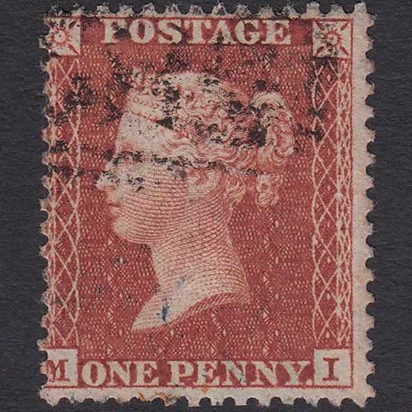 GB QV 1855 1d Red-brown (Plate 2) SG24-C3(1) MI FU