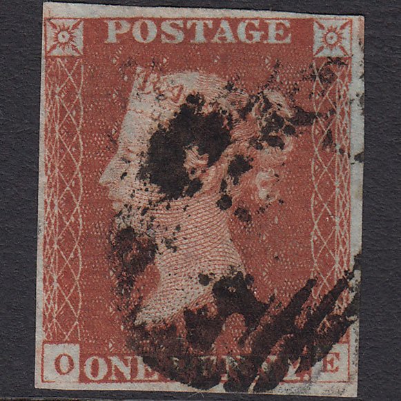 GB QV 1841 1d Red-brown (Plate 64) SG8-B1(1) OE FU 4 Margins