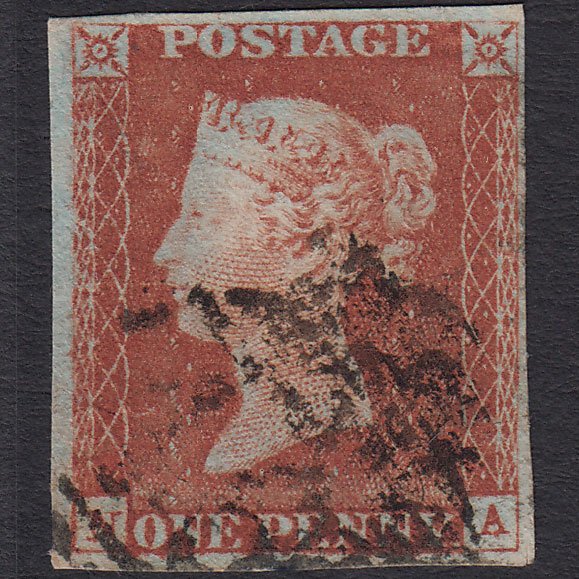 GB QV 1841 1d Red-brown (Plate 52) SG8-B1(1) NA FU 4 Margins