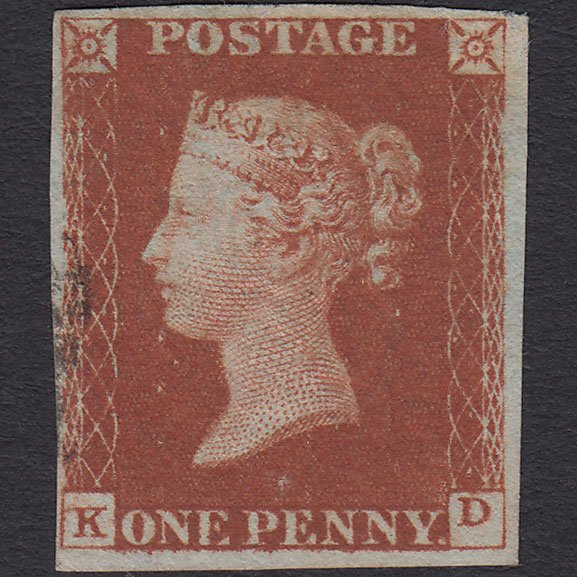 GB QV 1841 1d Red-brown (Plate 62) SG8-B1(1) KD VFU Light Cancel