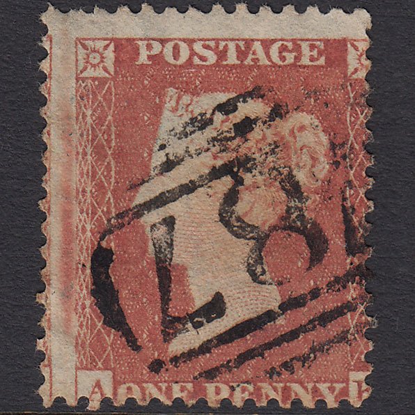 GB QV 1855 1d Red-brown (Plate 200) SG22-C2(1) AK GU Tetsworth 787 Misperf