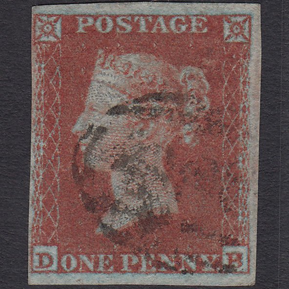 GB QV 1841 1d Red-brown (Plate 135) SG8-B2(1) DB FU 4 Margins