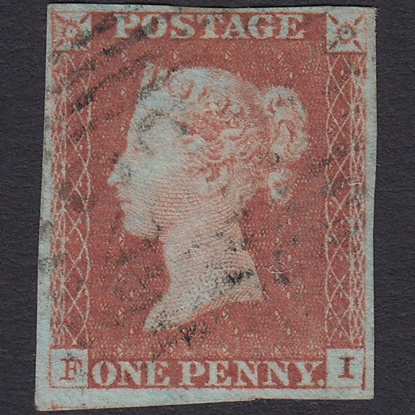 GB QV 1841 1d Red-brown (Plate 78) SG8-B1(1) FI FU 4 Margins Scotland